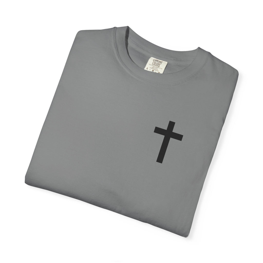 Only God T-Shirt — Chest Cross Graphic with Psalm 62:5 Faith Tee