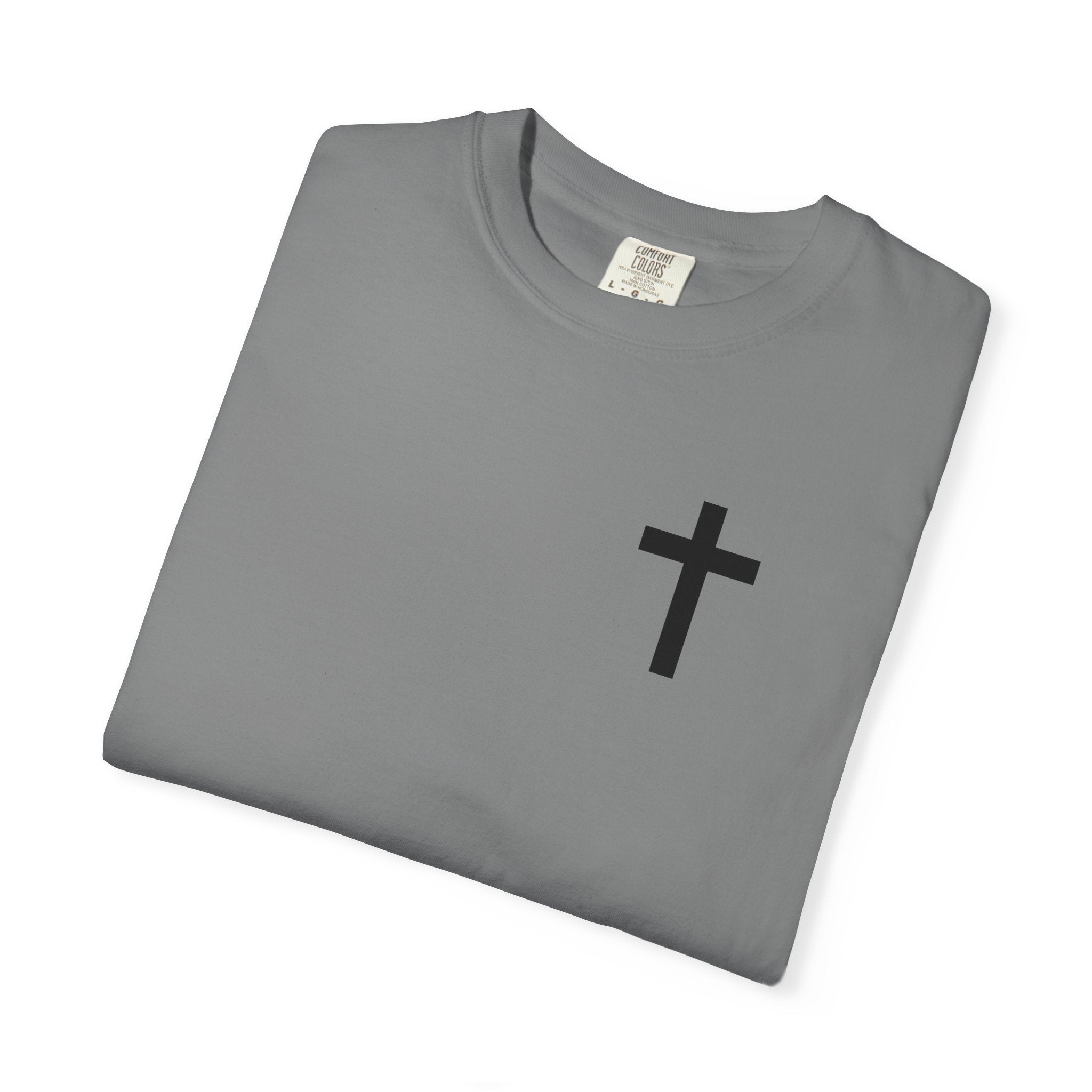 Only God T-Shirt — Chest Cross Graphic with Psalm 62:5 Faith Tee
