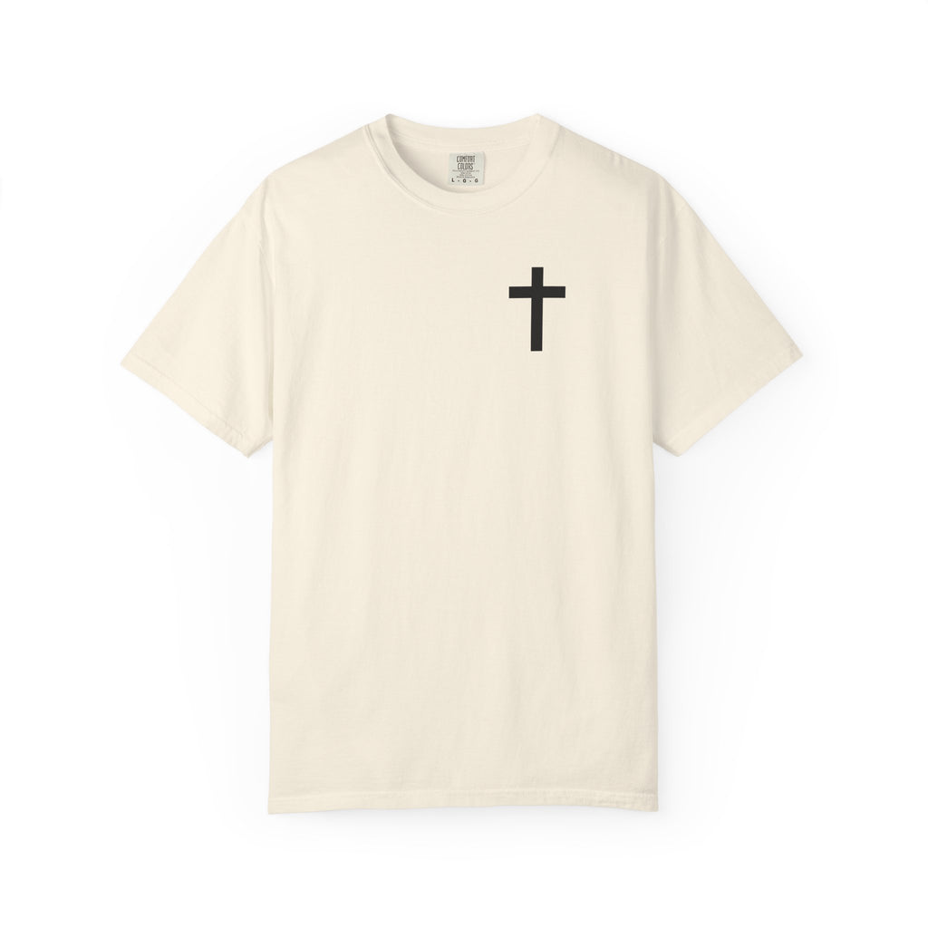 Only God T-Shirt — Chest Cross Graphic with Psalm 62:5 Faith Tee
