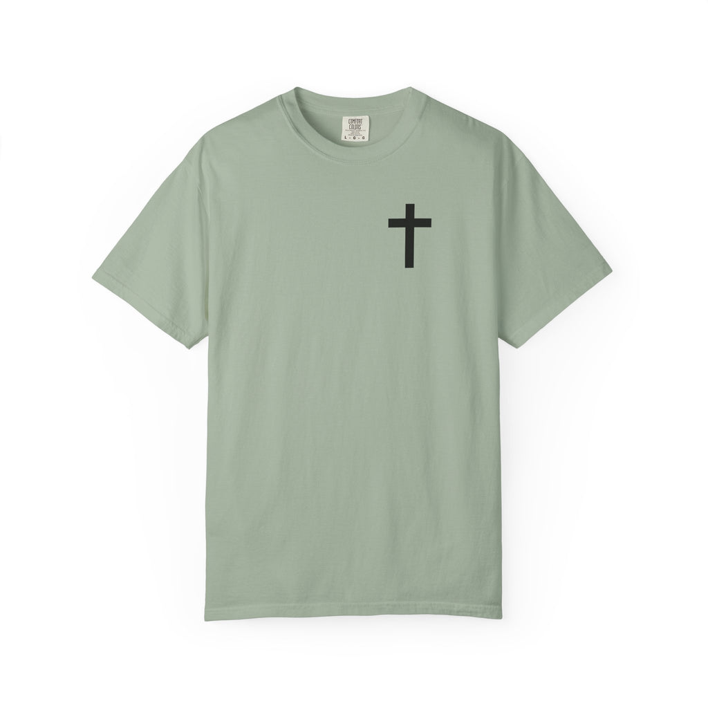 Only God T-Shirt — Chest Cross Graphic with Psalm 62:5 Faith Tee