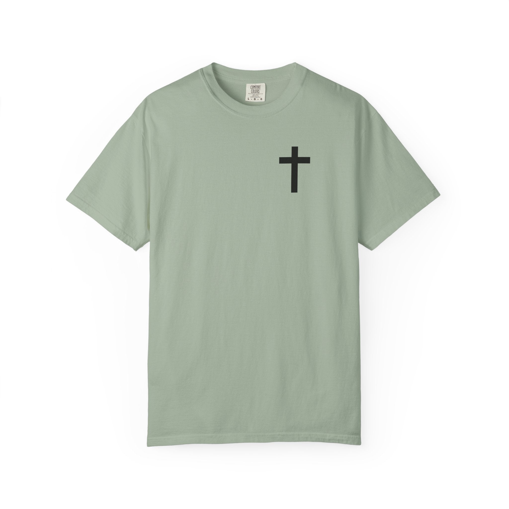 Only God T-Shirt — Chest Cross Graphic with Psalm 62:5 Faith Tee