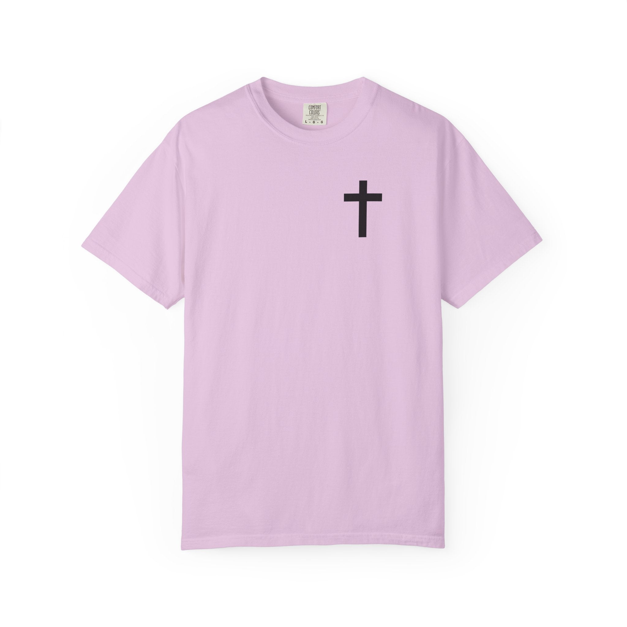 Only God T-Shirt — Chest Cross Graphic with Psalm 62:5 Faith Tee