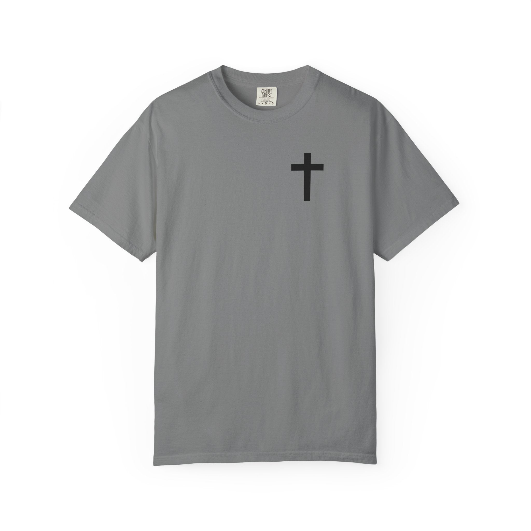 Only God T-Shirt — Chest Cross Graphic with Psalm 62:5 Faith Tee
