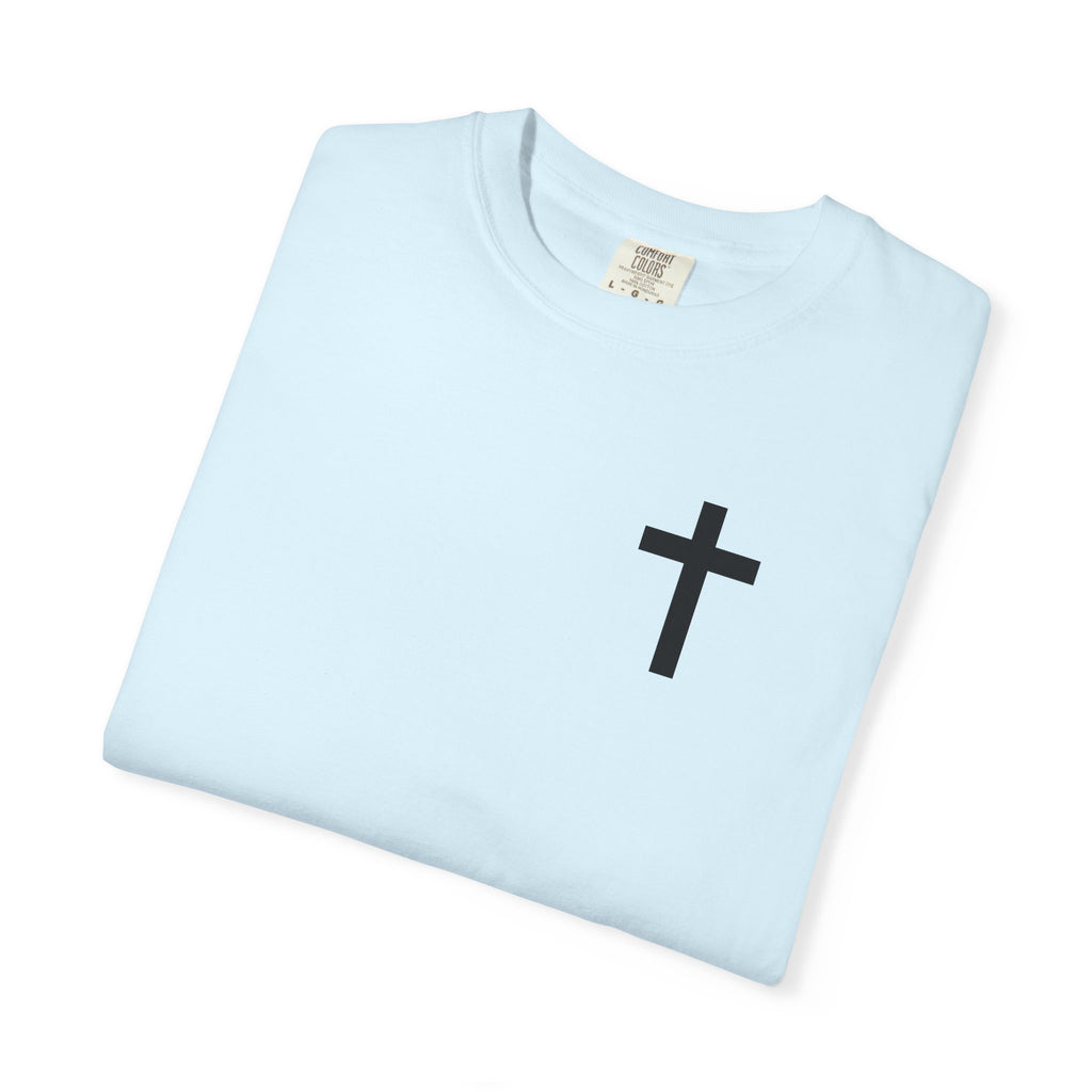 Only God T-Shirt — Chest Cross Graphic with Psalm 62:5 Faith Tee