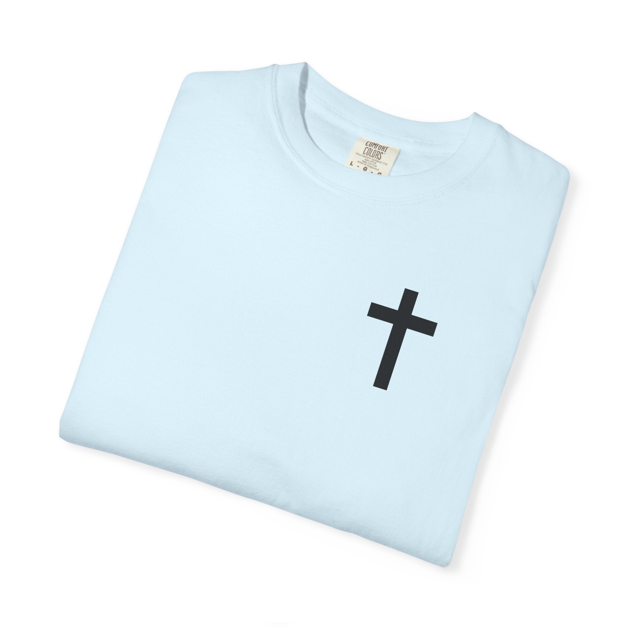 Only God T-Shirt — Chest Cross Graphic with Psalm 62:5 Faith Tee