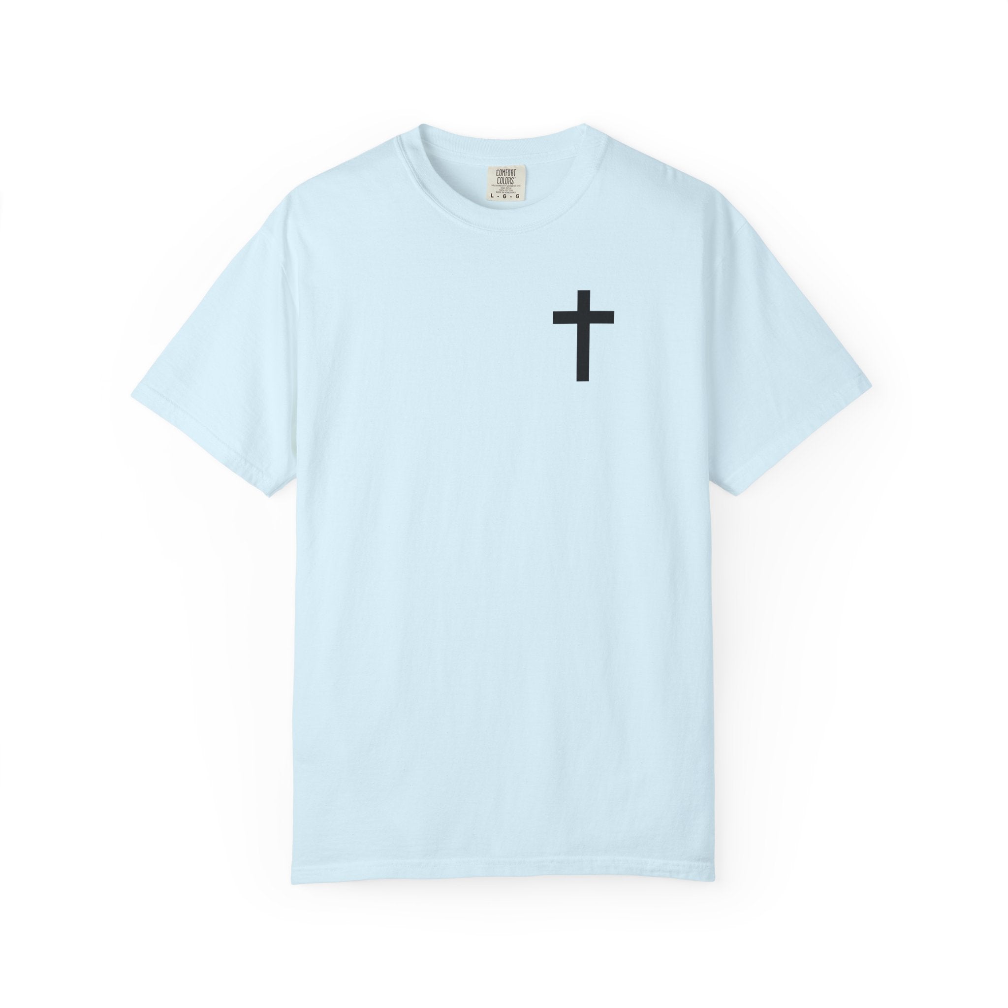 Only God T-Shirt — Chest Cross Graphic with Psalm 62:5 Faith Tee