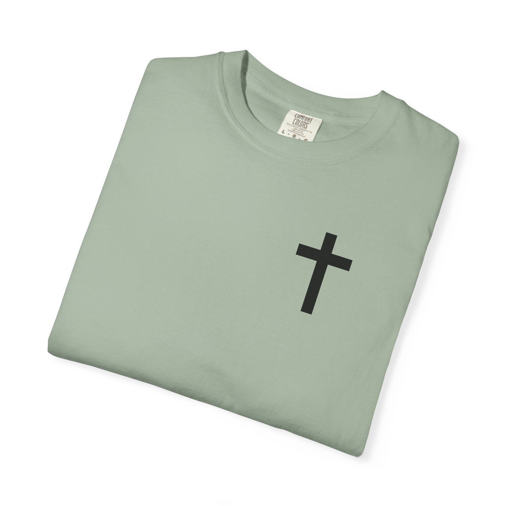 Only God T-Shirt — Chest Cross Graphic with Psalm 62:5 Faith Tee