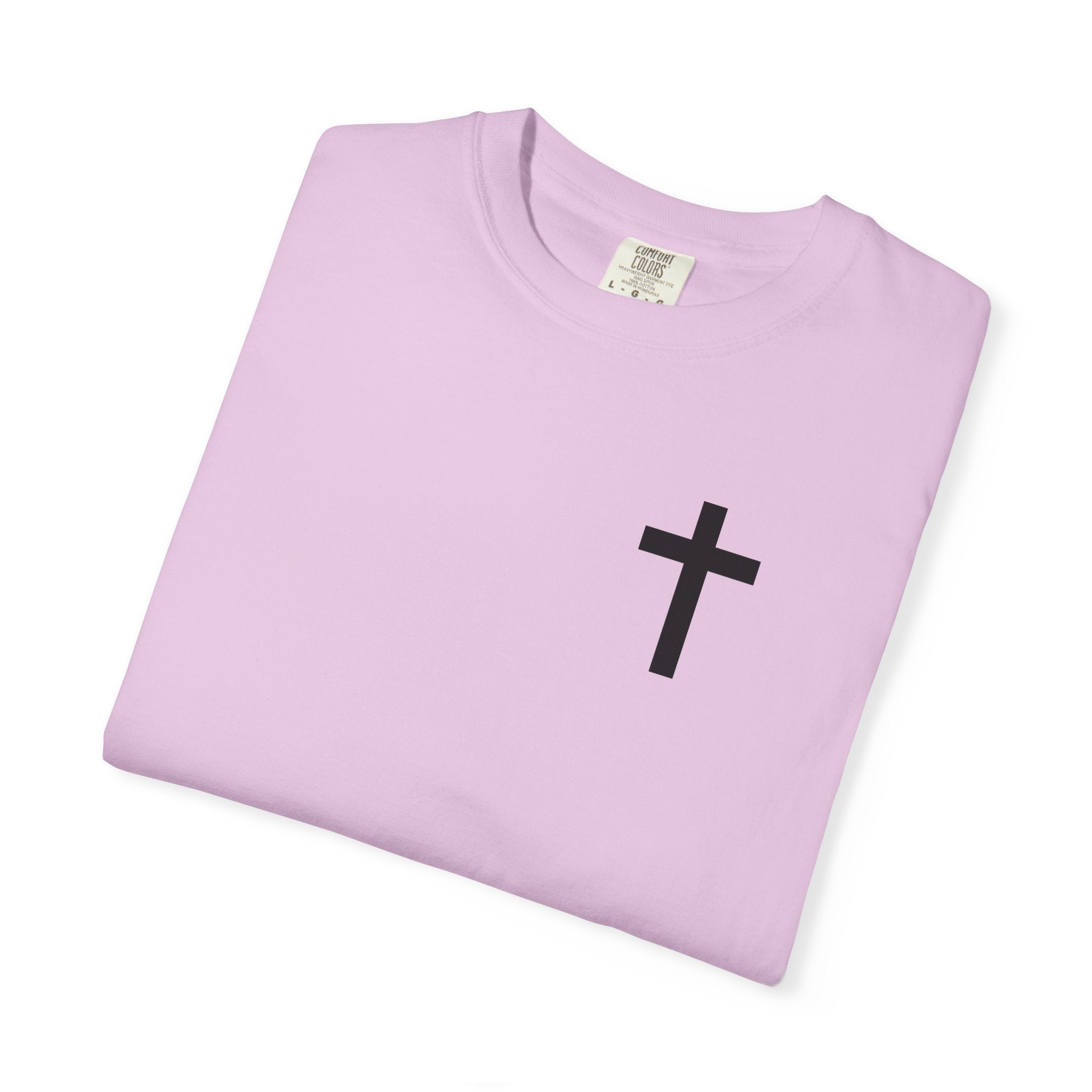 Only God T-Shirt — Chest Cross Graphic with Psalm 62:5 Faith Tee